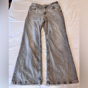 H&M Kids Gray Low Waist Baggy Jeans adjustable waist cotton girls size 12